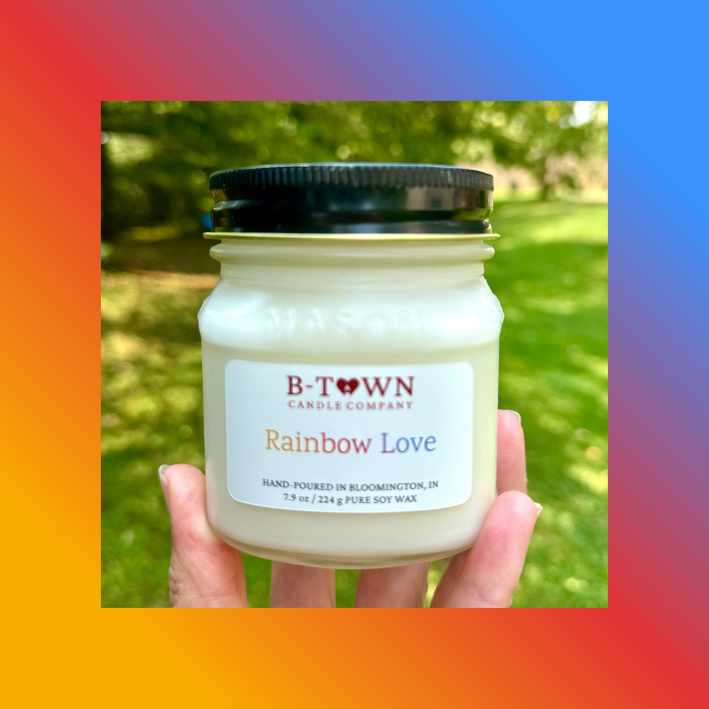 Rainbow Love Classic 8 oz Mason Jar