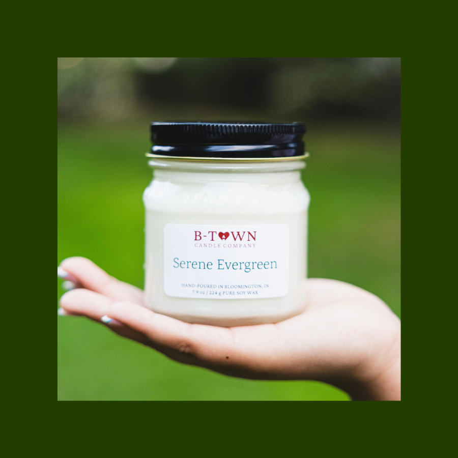 Serene Evergreen Classic 8 oz Mason Jar