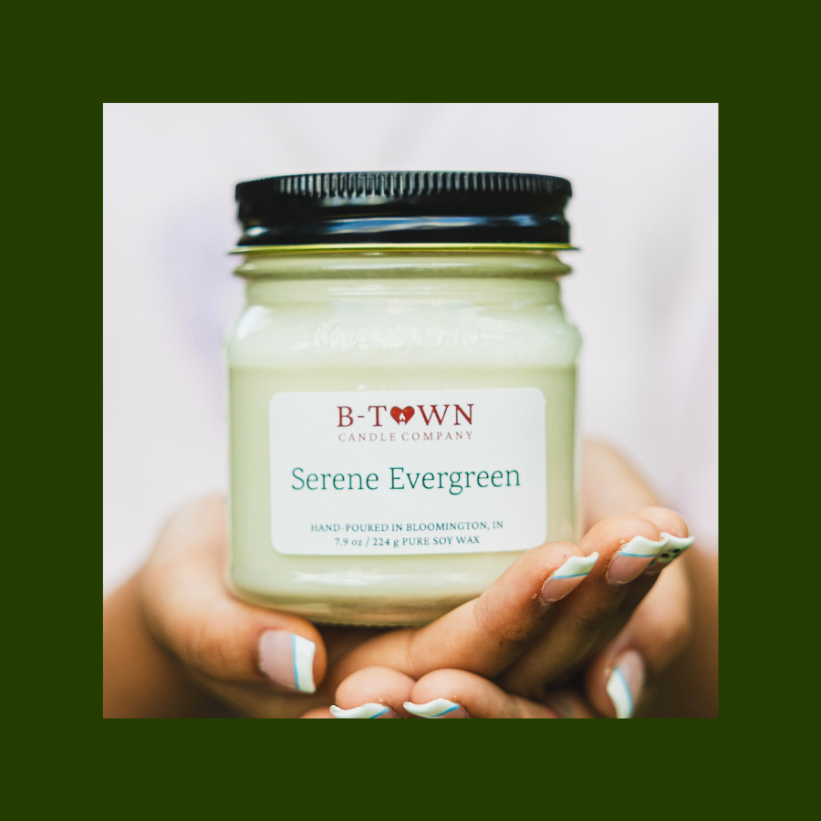Serene Evergreen Classic 8 oz Mason Jar