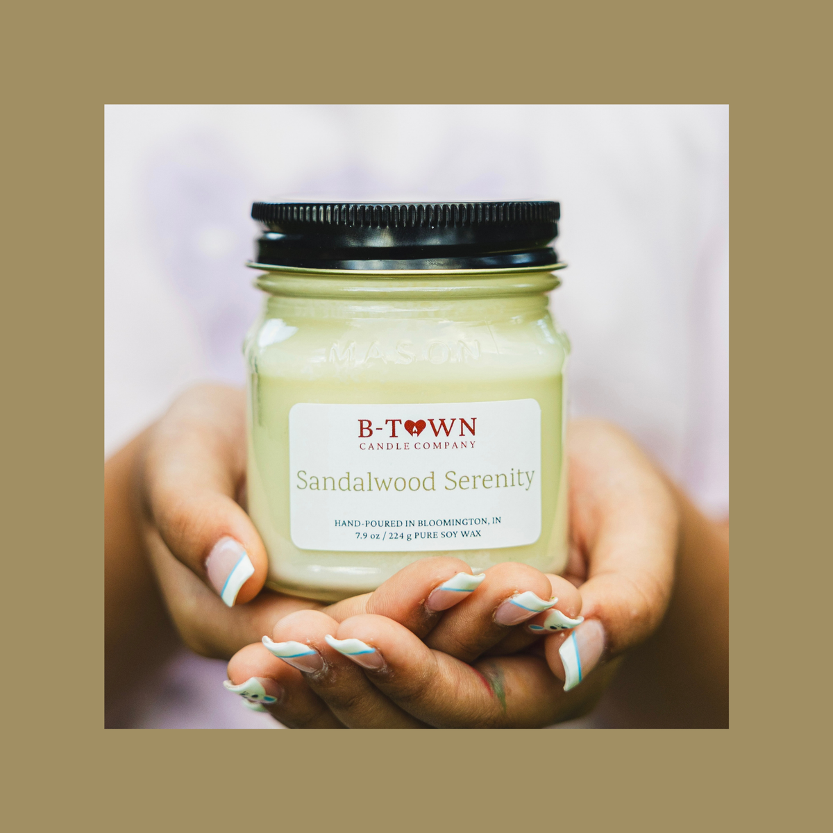 Sandalwood Serenity Classic 8 oz Mason Jar