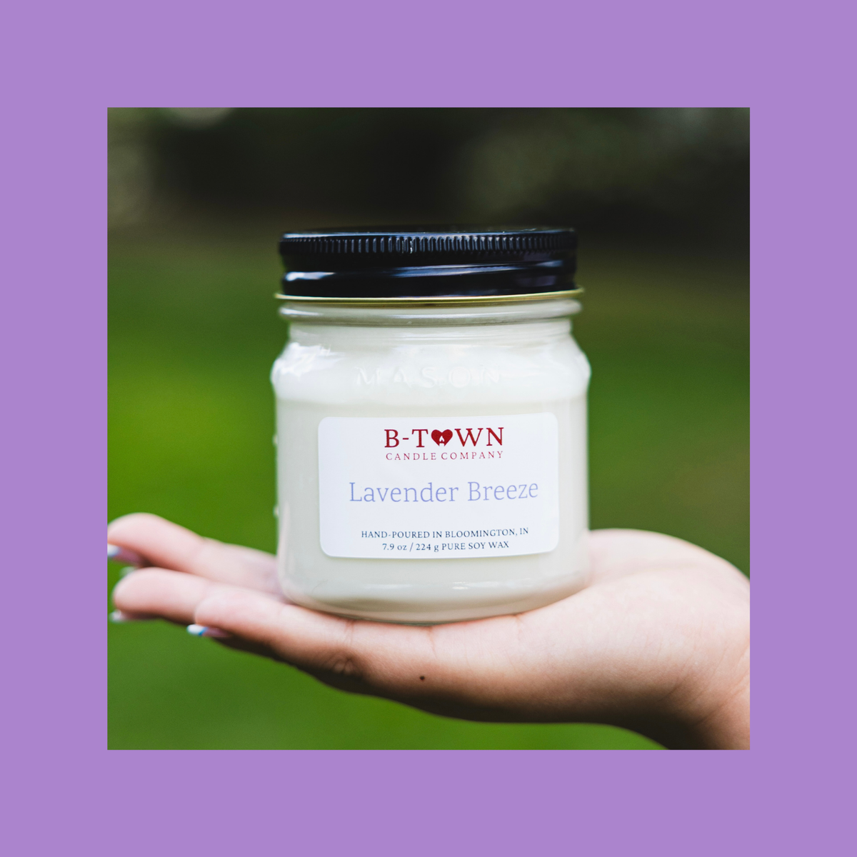 Lavender Breeze Classic 8 oz Mason Jar