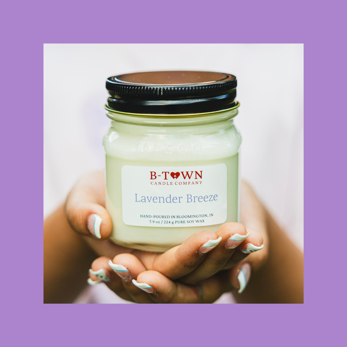 Lavender Breeze Classic 8 oz Mason Jar