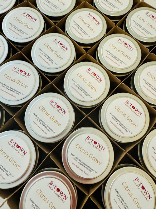 Custom Label 4 oz Silver Tin