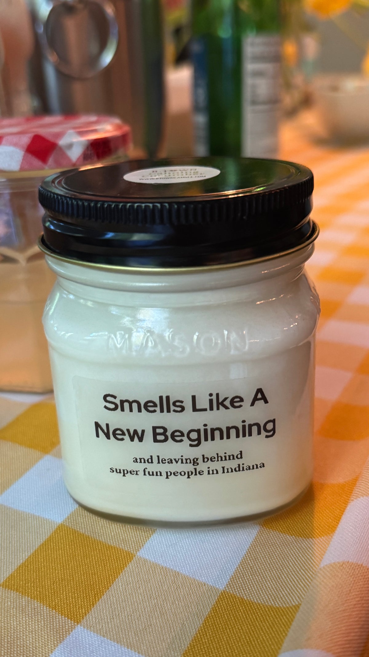 Custom Label 8 oz. Mason Jar